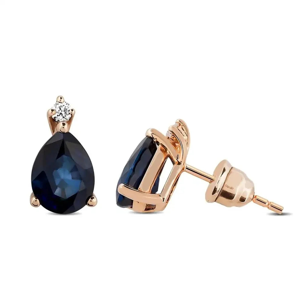 3,36 Karat Pırlantalı Safir Küpe "Abis" - Venta Jewelry