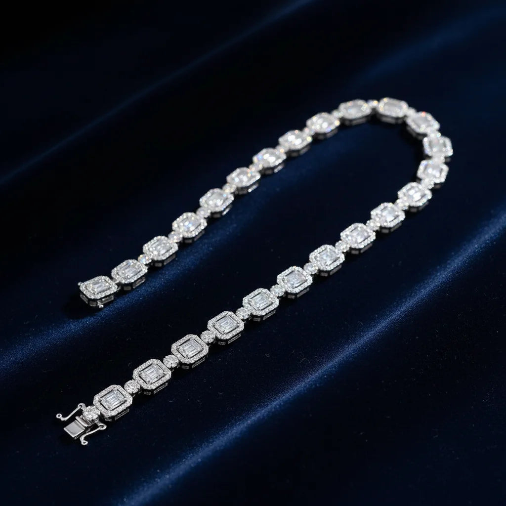 3,81 Karat Baget Pırlanta Bileklik - Venta Jewelry