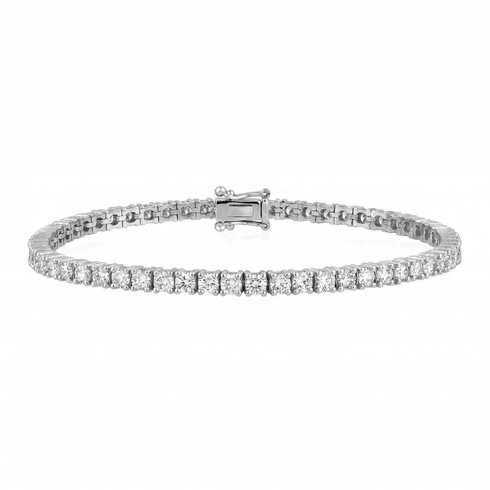 4,00 Karat F Renk SI Su Yolu Pırlanta Bileklik, F Renk SI2 - Venta Jewelry
