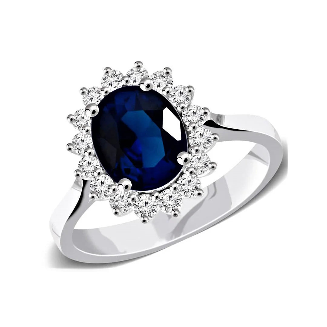 4,70 Karat Pırlantalı Safir Yüzük "Navy" - Venta Jewelry