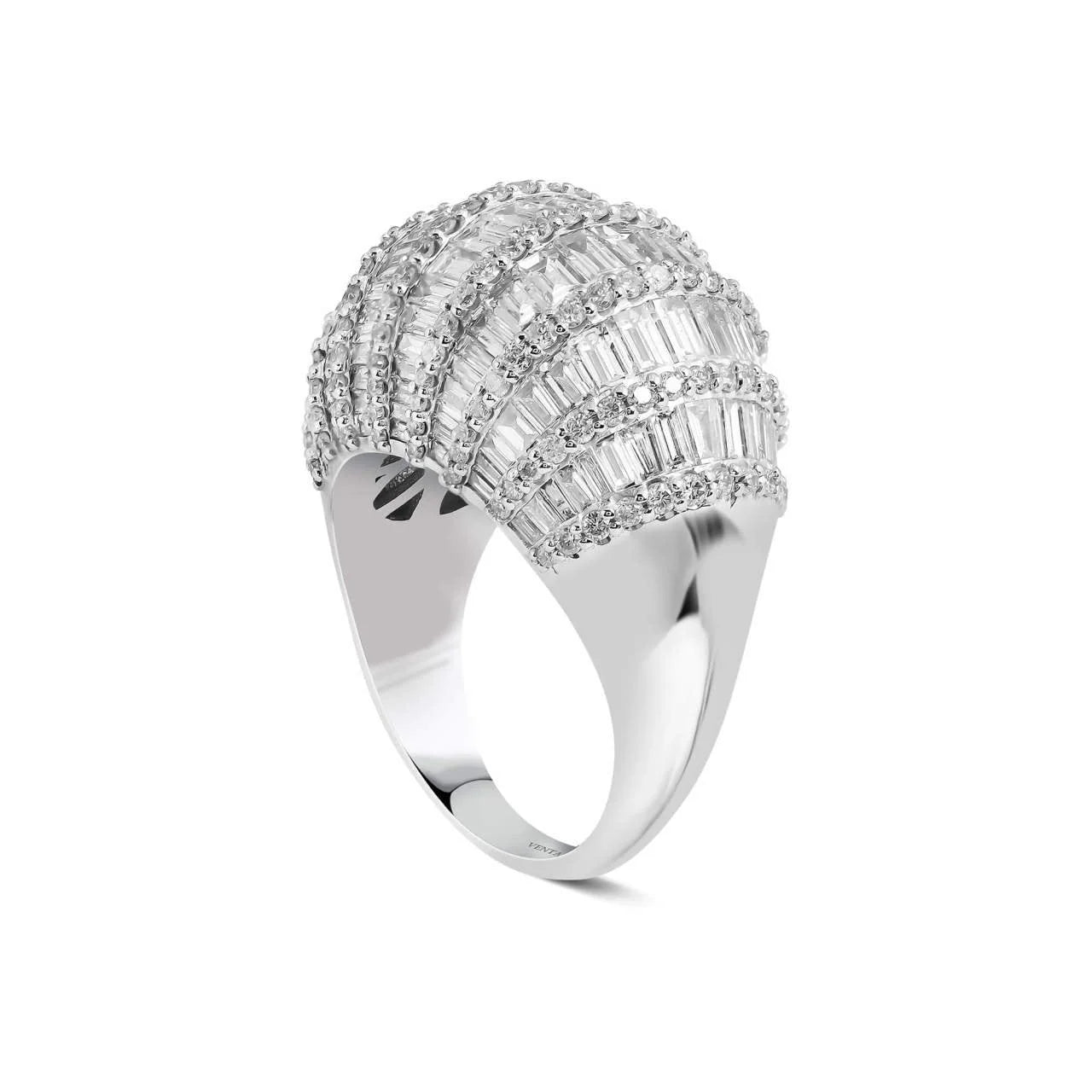4,74 Karat Tasarım Baget Pırlanta Yüzük - Venta Jewelry