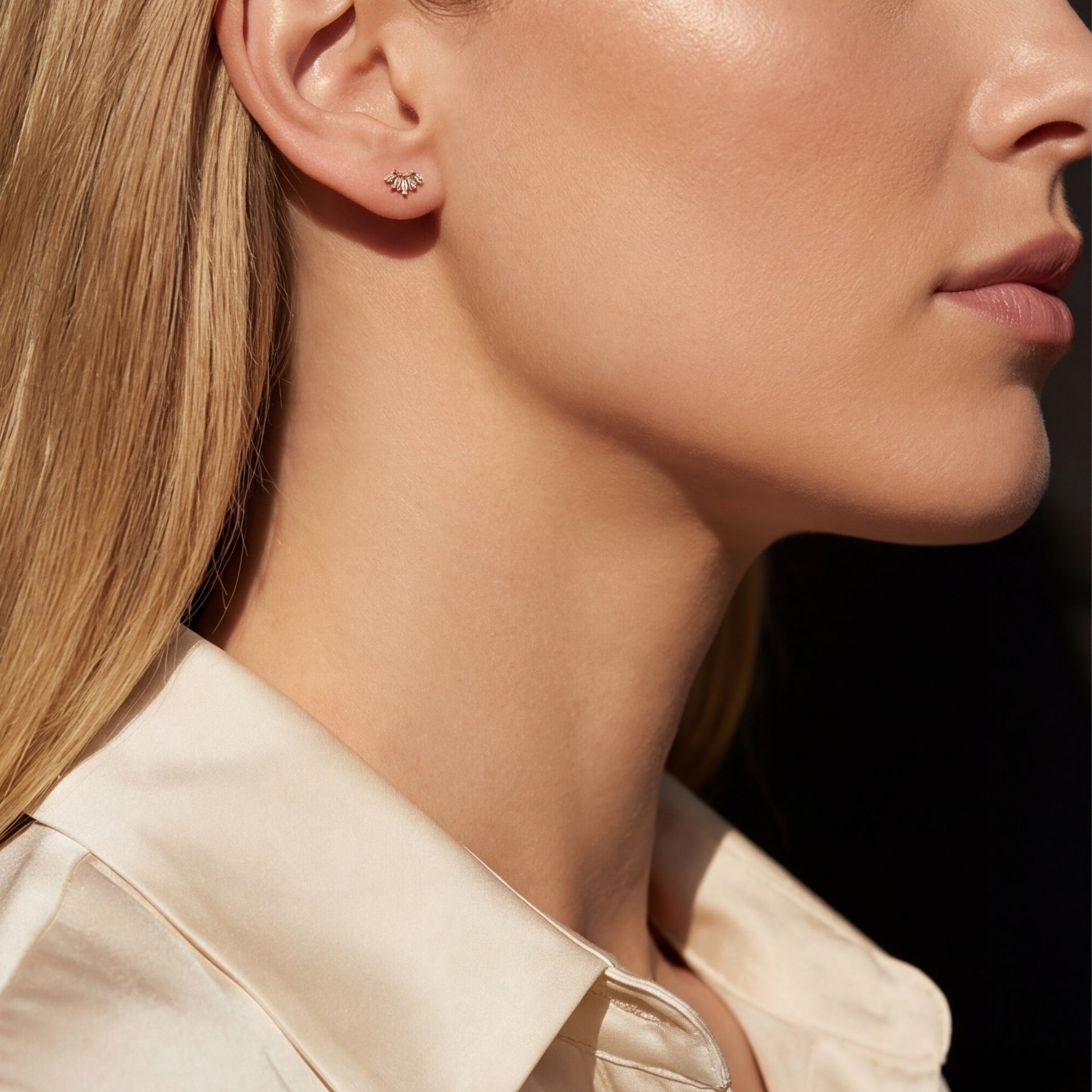 0,17 Karat Pırlanta Küpe