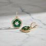 5,28 Karat Pırlanta Zümrüt Küpe - Venta Jewelry