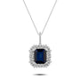 5,68 Karat Pırlantalı Safir Kolye, F Renk SI - Venta Jewelry