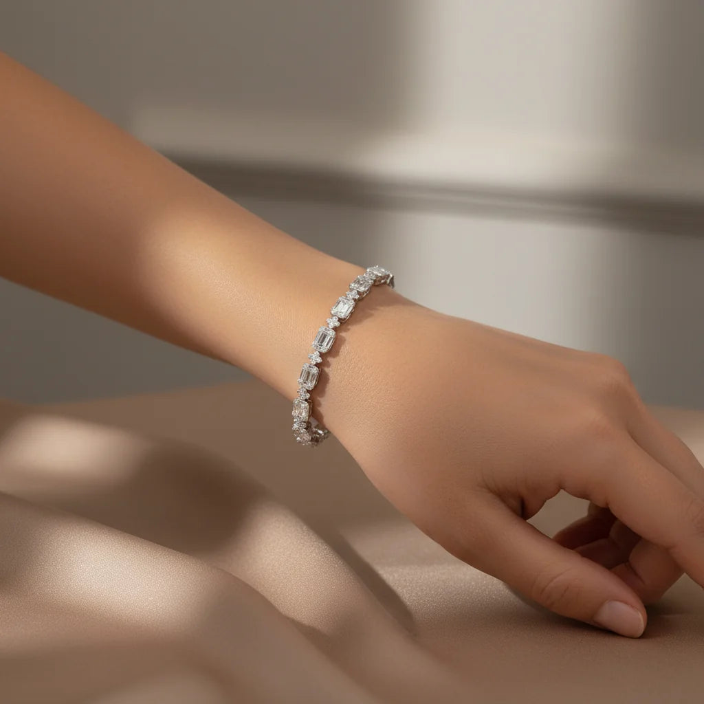 5,89 Karat Baget Pırlanta Bileklik - Venta Jewelry