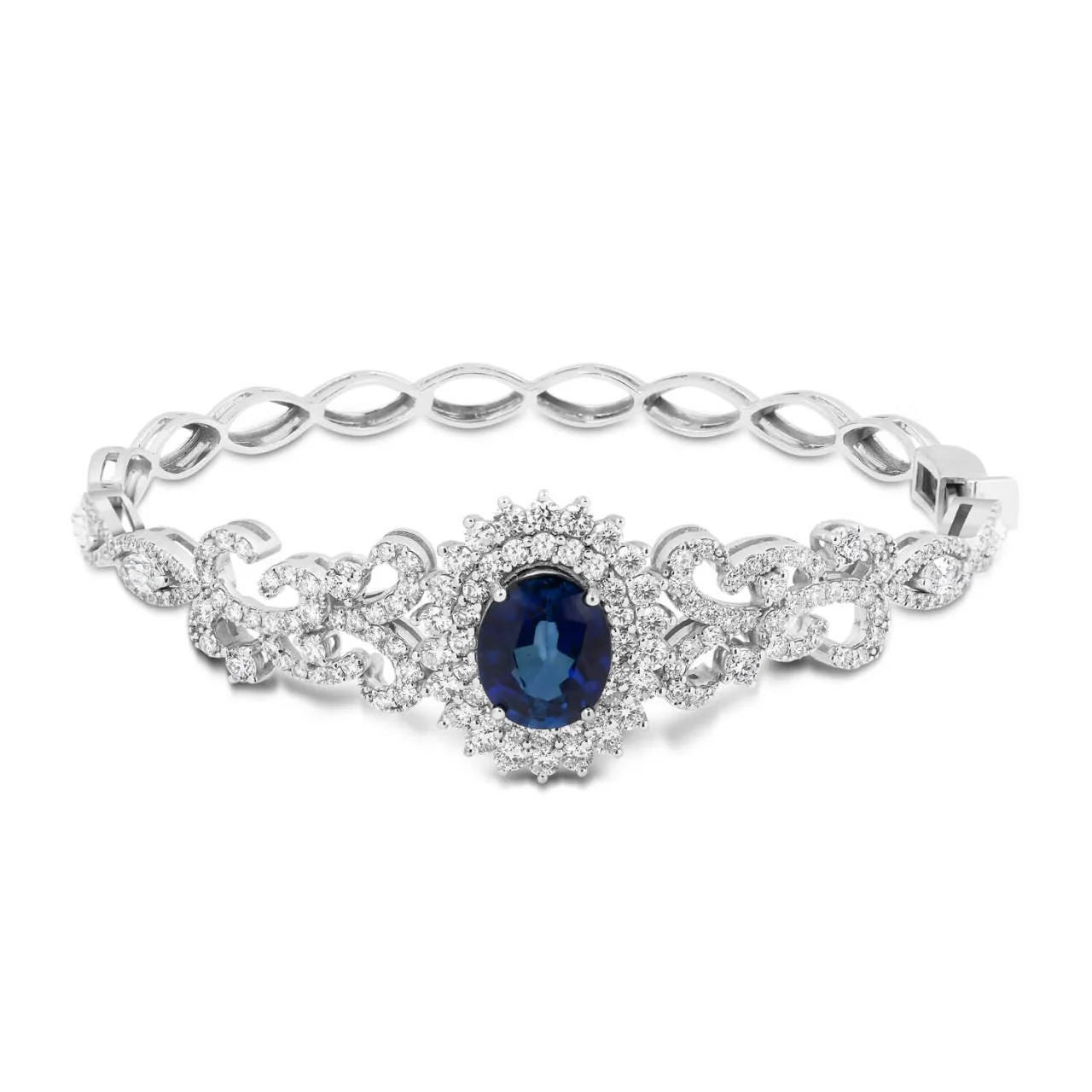 7,14 Karat Pırlanta Safir Bileklik - Venta Jewelry
