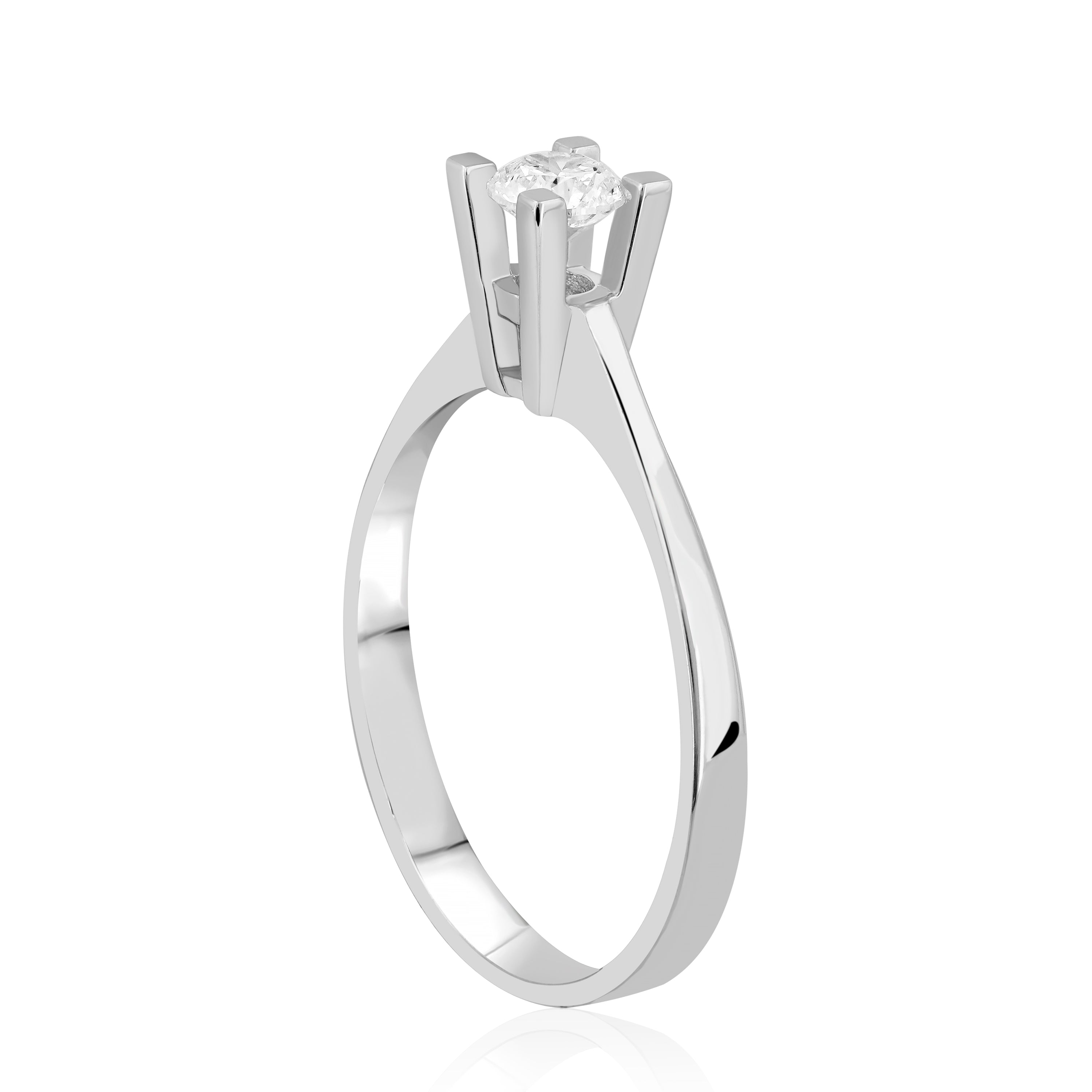 HRD Sertifikalı 0,40 Karat D Renk Tektaş Pırlanta Yüzük "Belur"