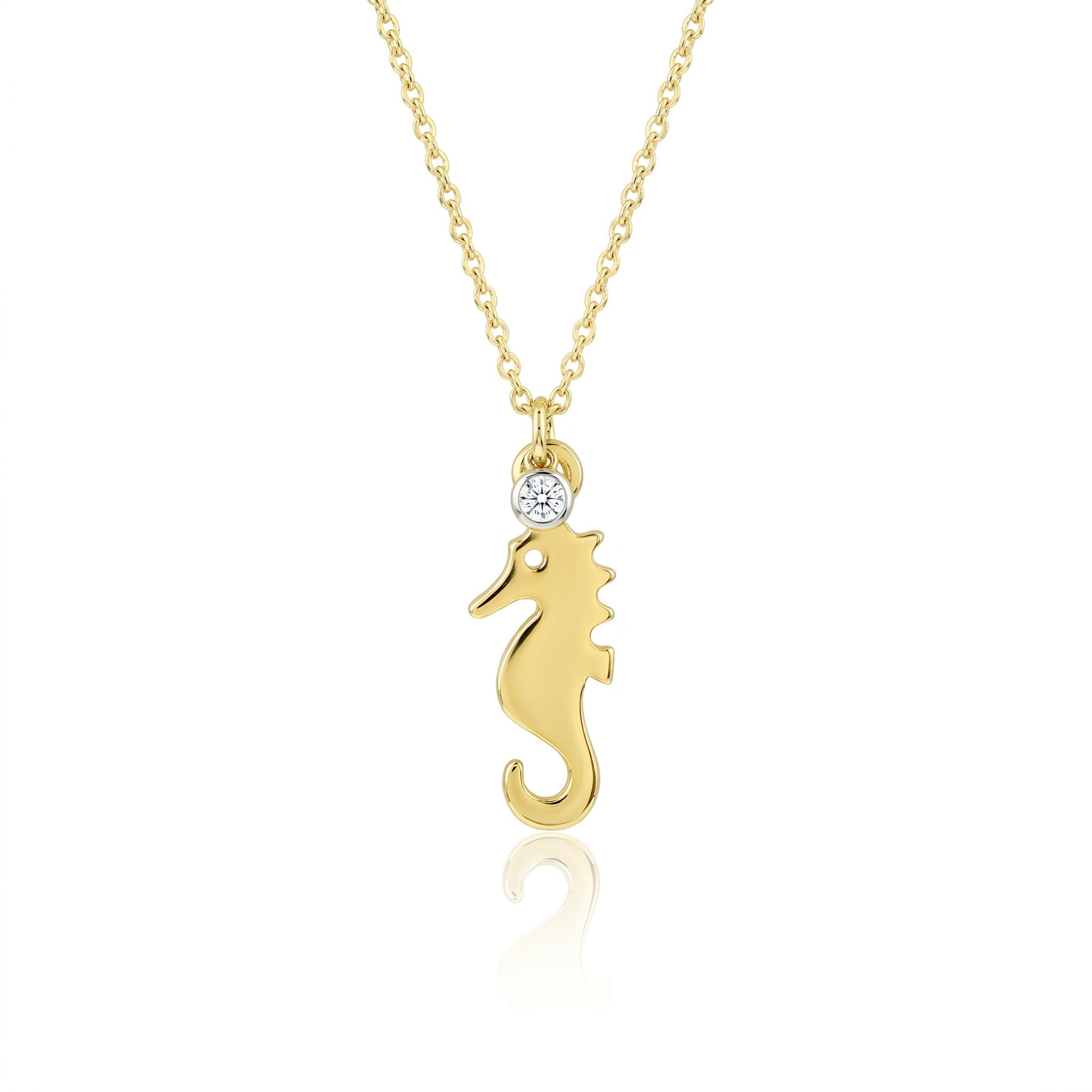 0,02 Karat Pırlanta Kolye "Deniz Atı" - Venta Jewelry