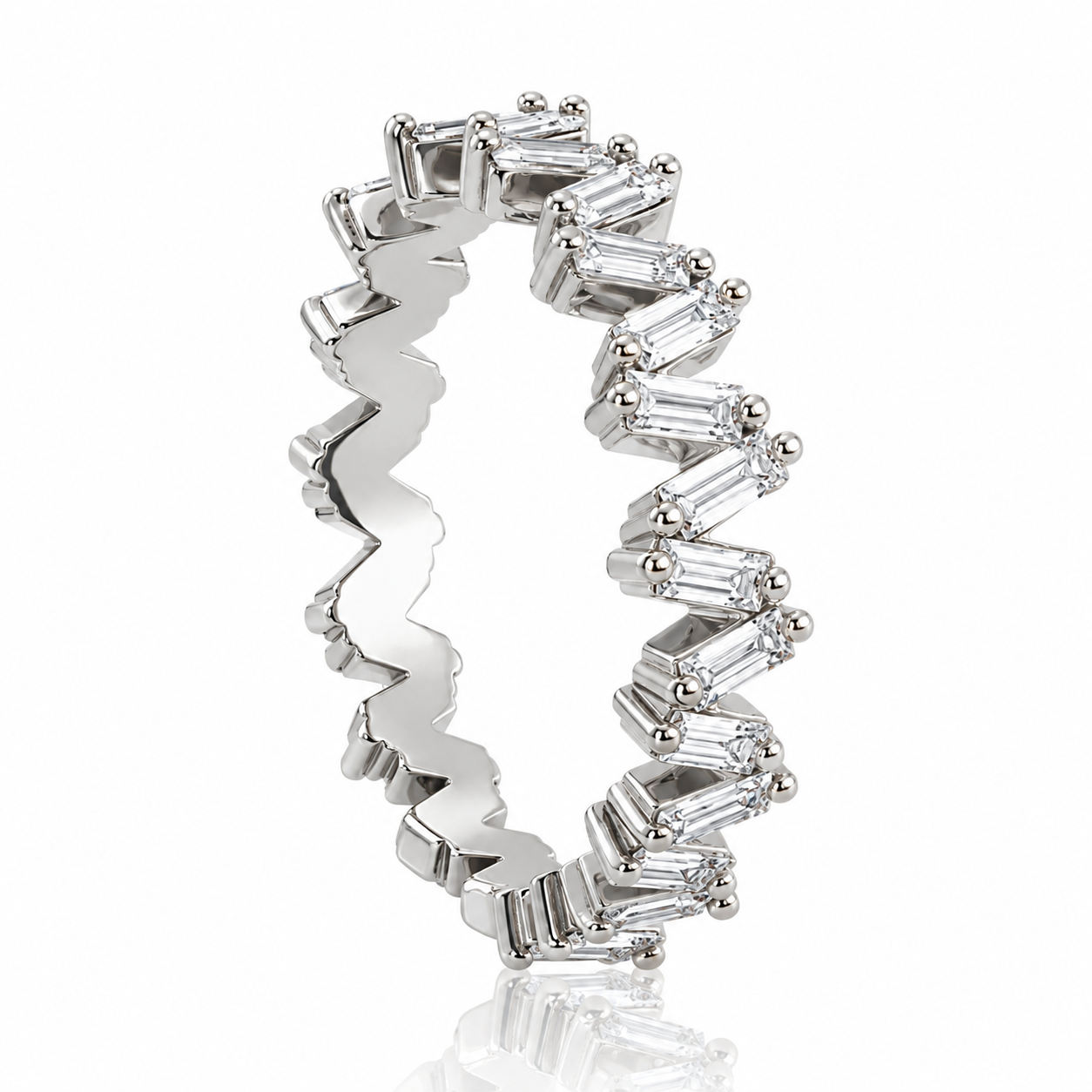 0.82 Carat Full Eternity Diamond Ring "Mon Cheri" alternatif görünüm