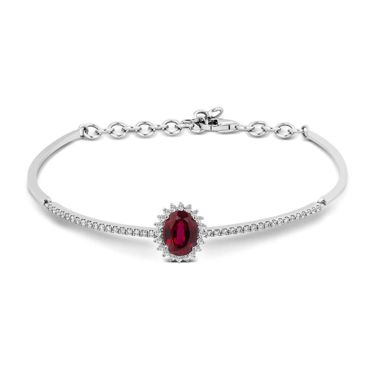 2,86 Karat Pırlantalı Yakut Bileklik