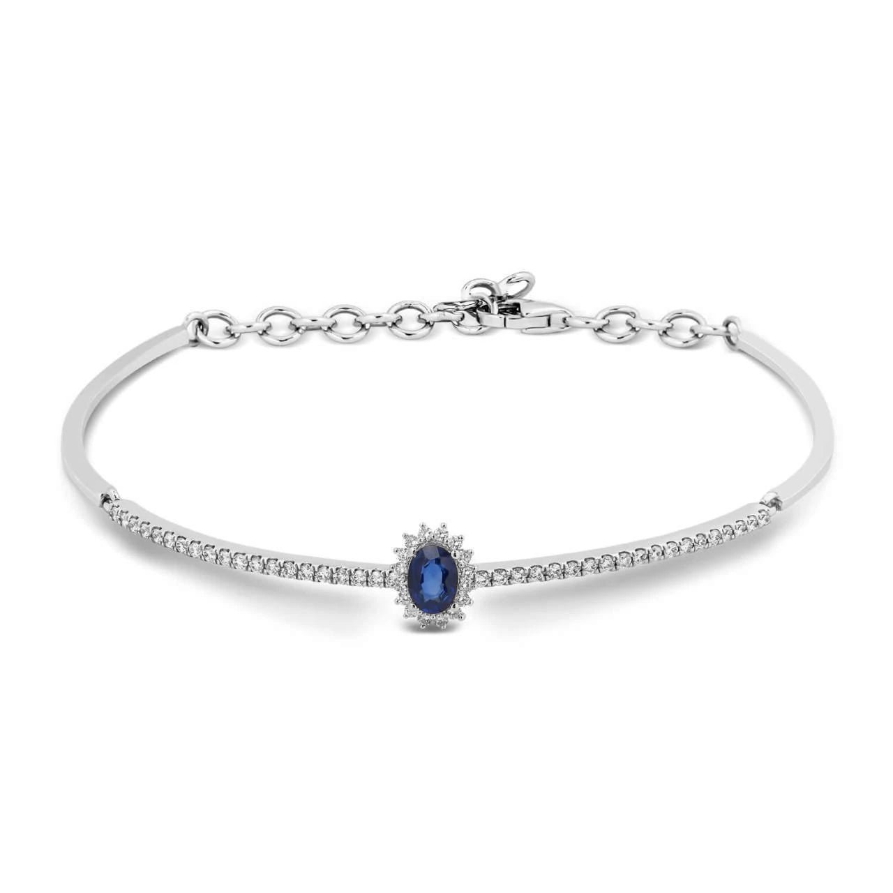 1,01 Karat Pırlantalı Safir Bileklik