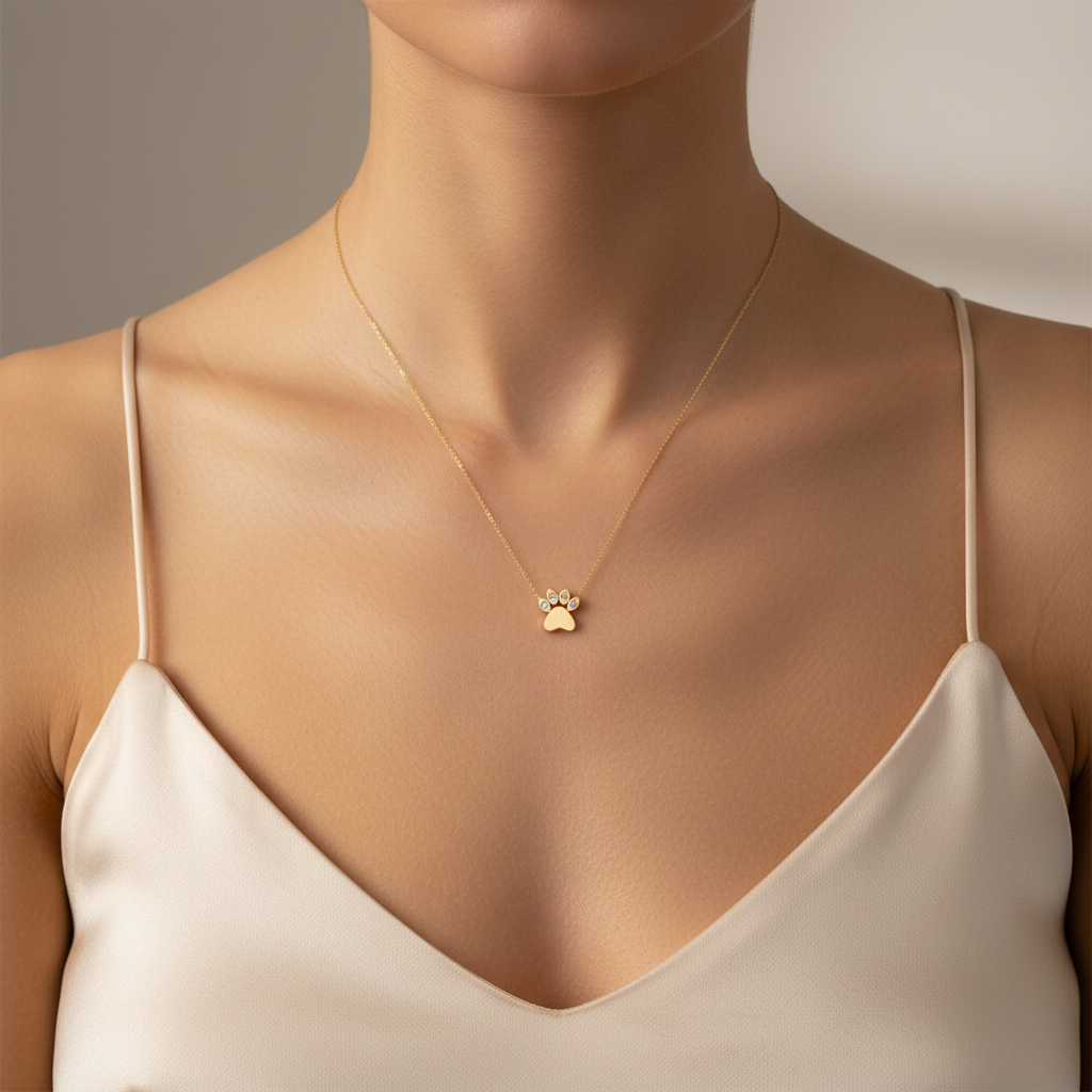 0,10 Karat Pırlanta Kolye "Pati"