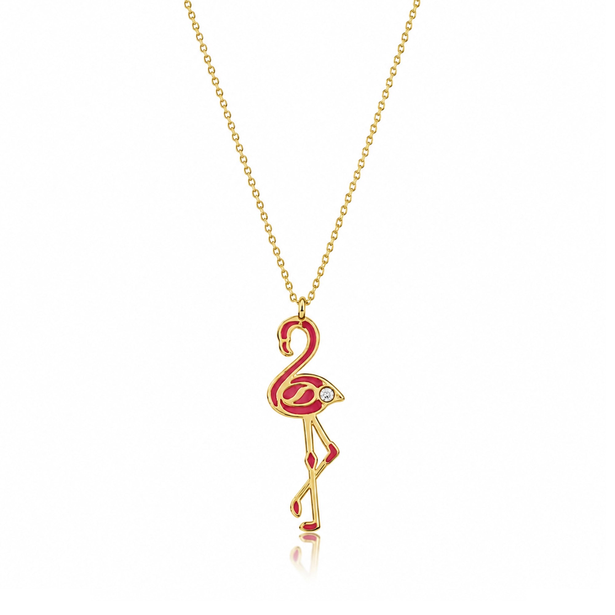0,01 Karat Pırlantalı Kolye "Flamingo"