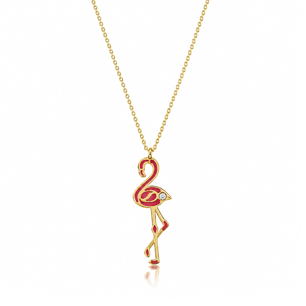 0.01 Carat Diamond Necklace "Flamingo"
