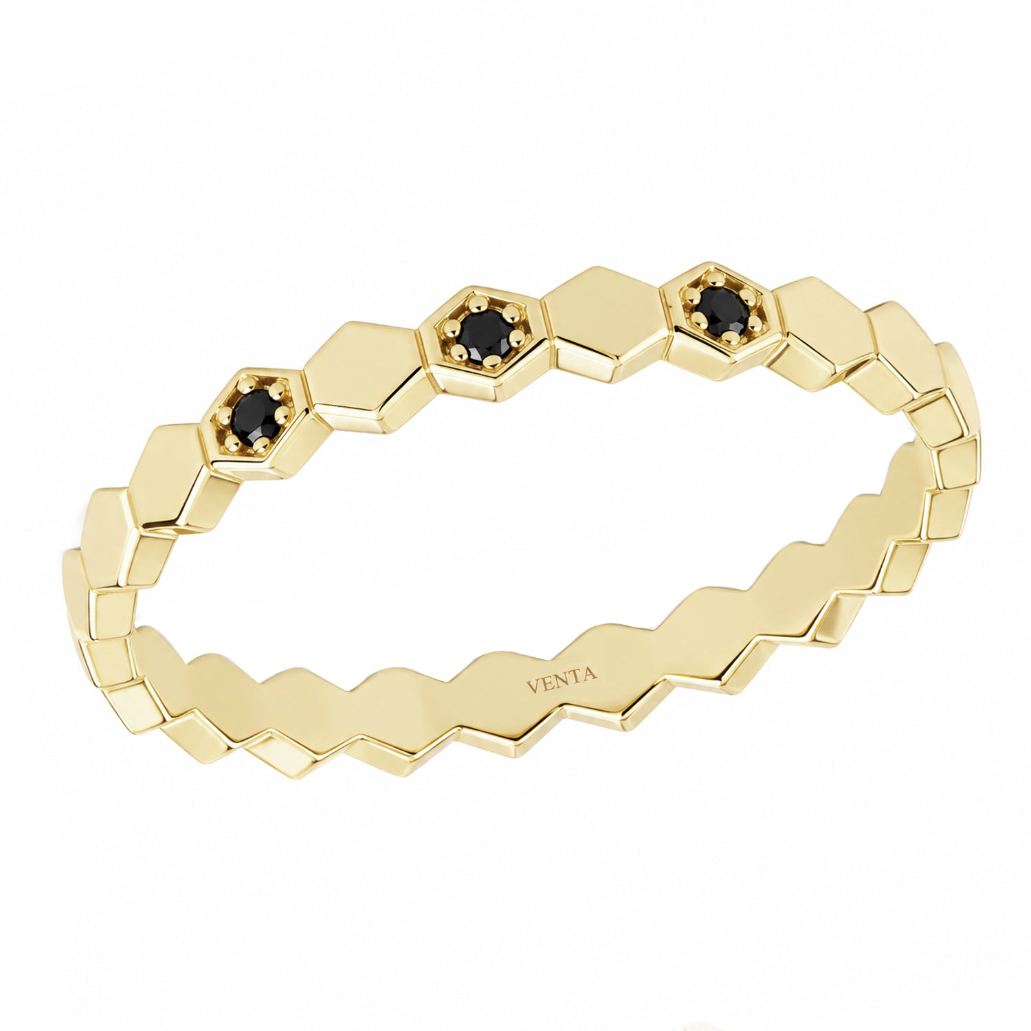 0.02 Carat Black Diamond Ring