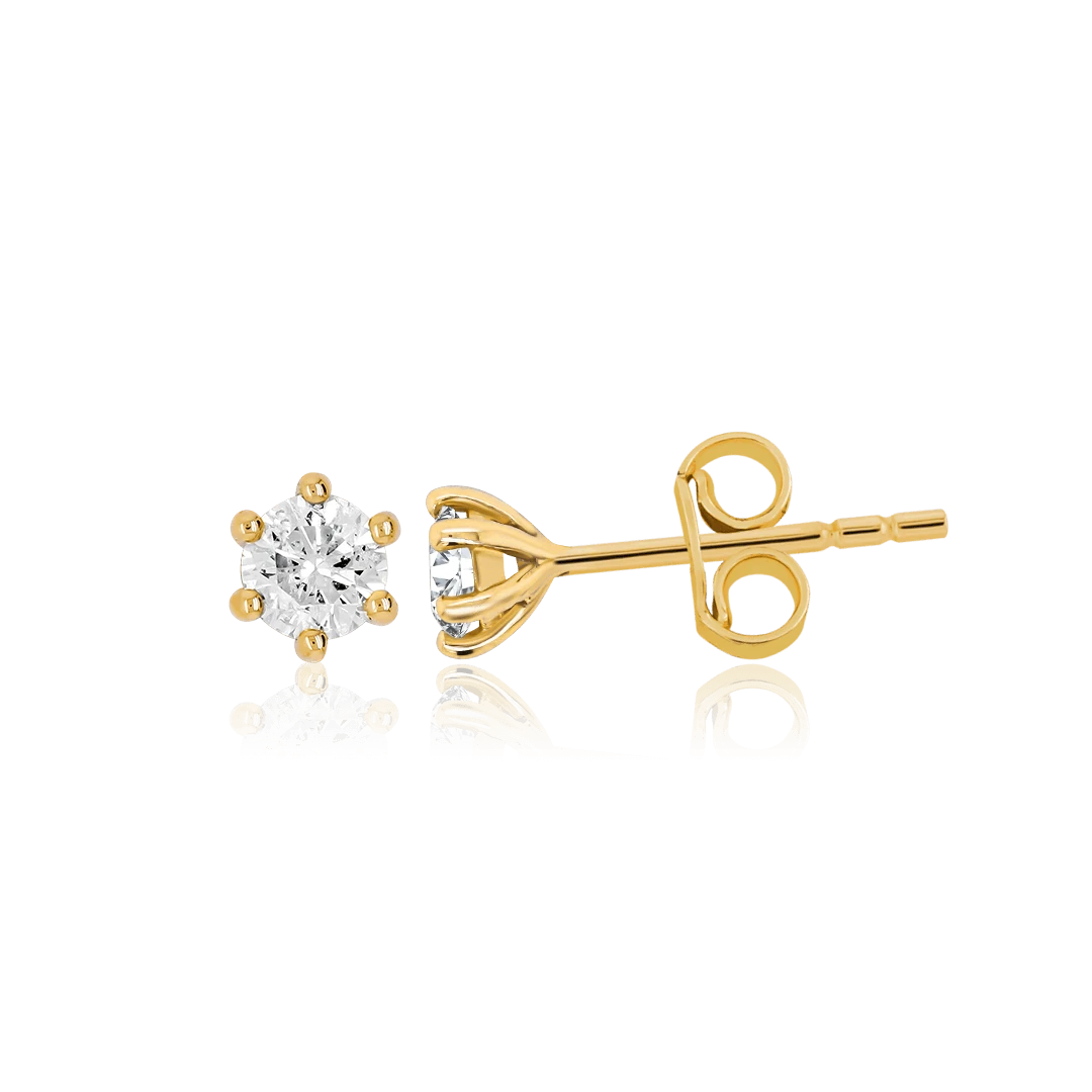 0,30 Karat Tektaş Pırlanta Küpe