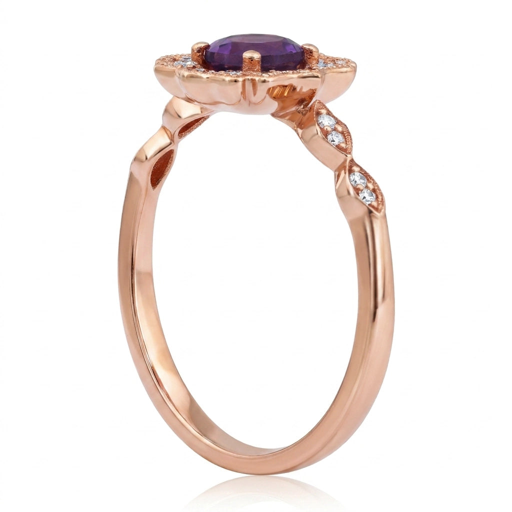 0,58 Karat Pırlantalı Renkli Taşlı Yüzük, F Renk SI - Venta Jewelry