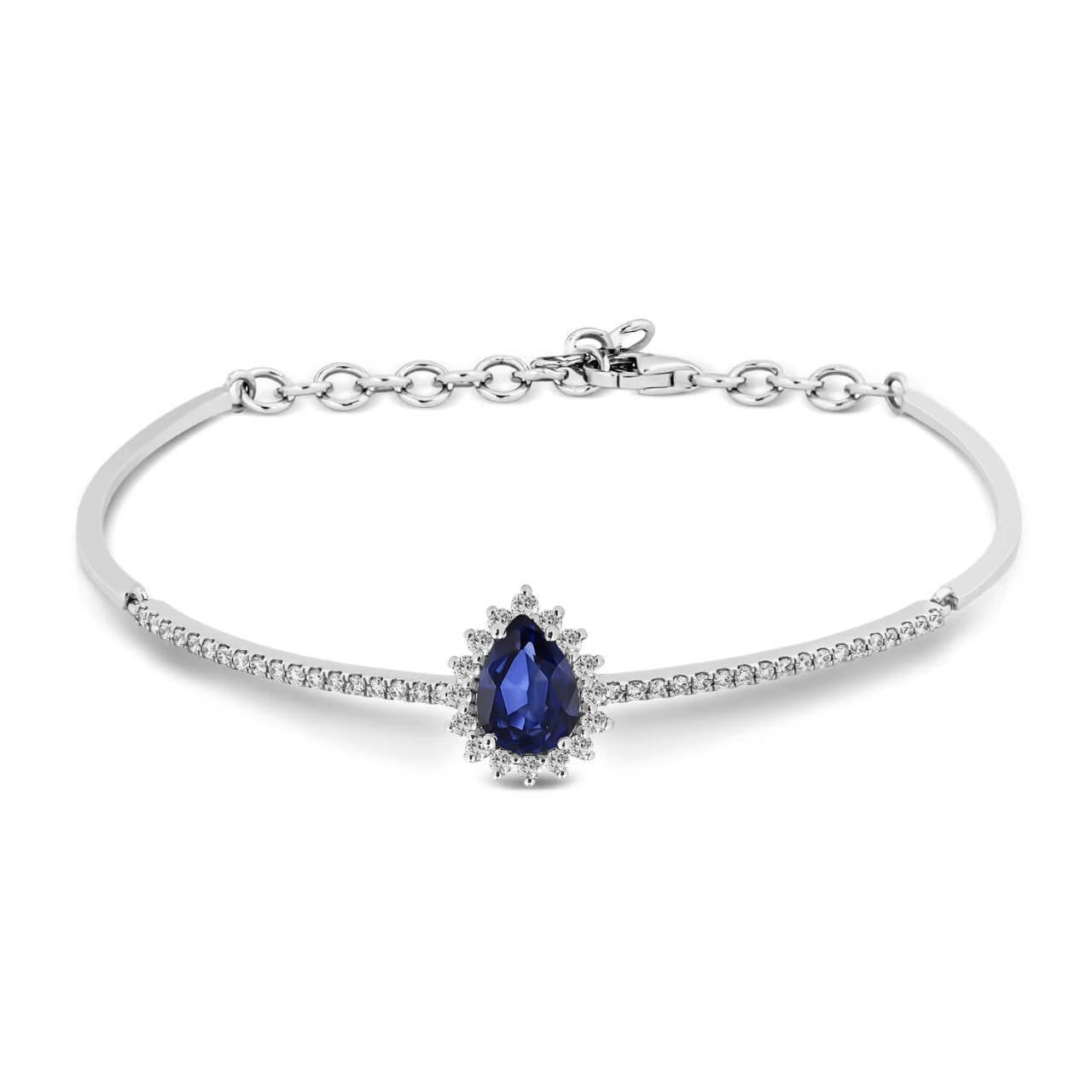 1,43 Karat Pırlantalı Safir Bileklik