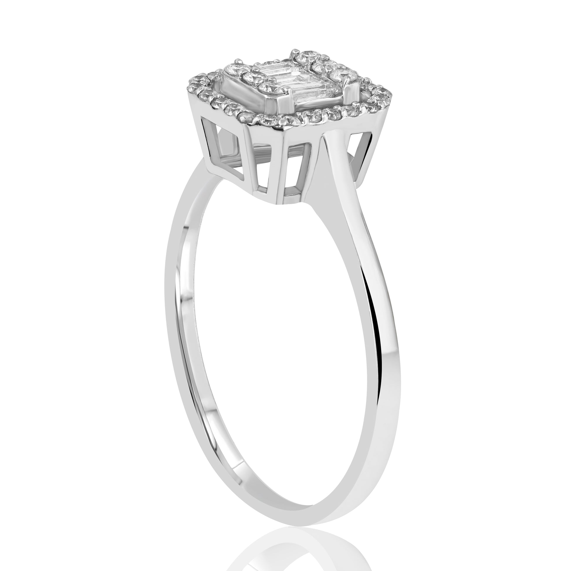 0,30 Karat Baget Pırlanta Yüzük "İlma"