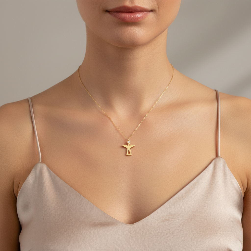 0,02 Karat Pırlanta Kolye "Melek"