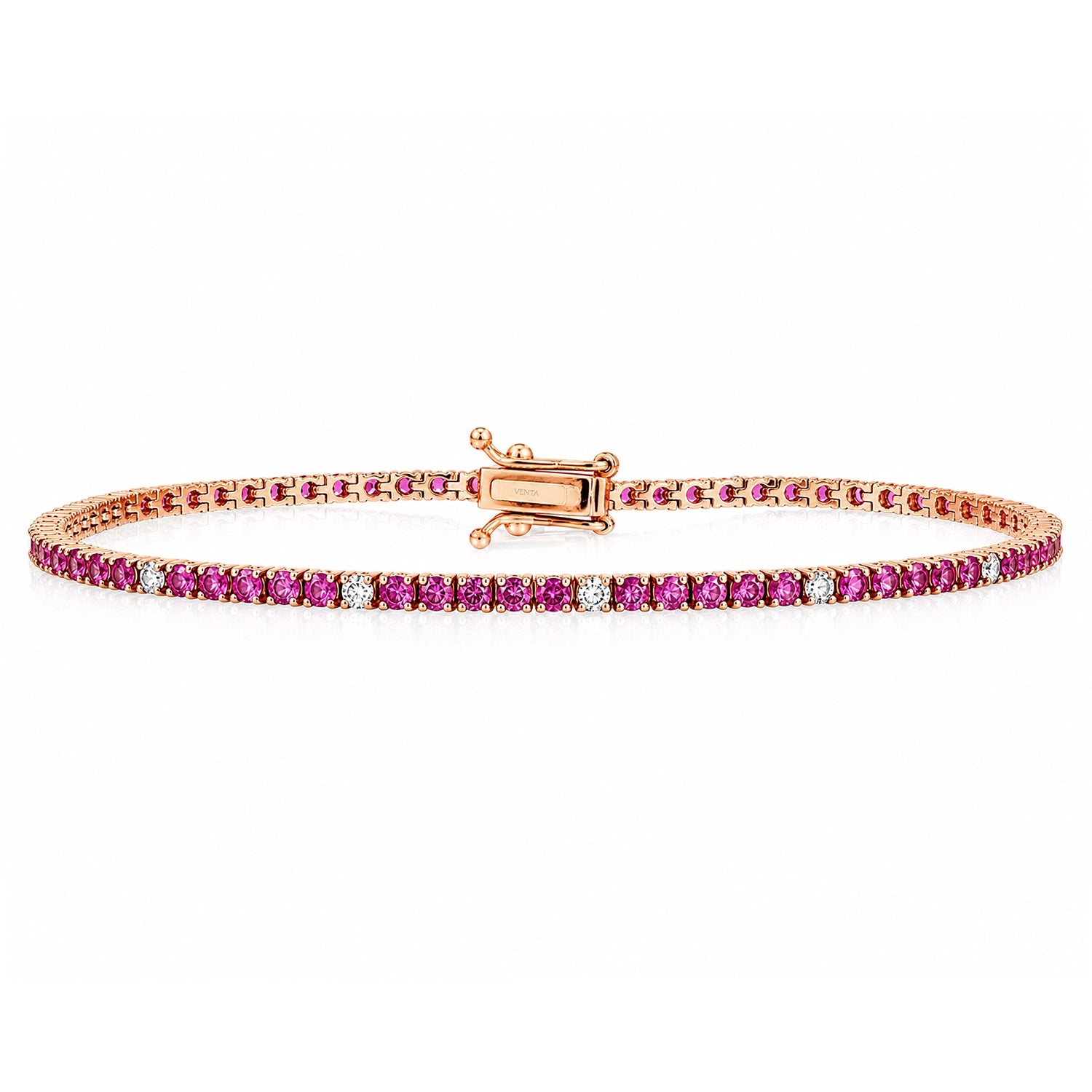 3.14 Carat Diamond and Sapphire Bracelet