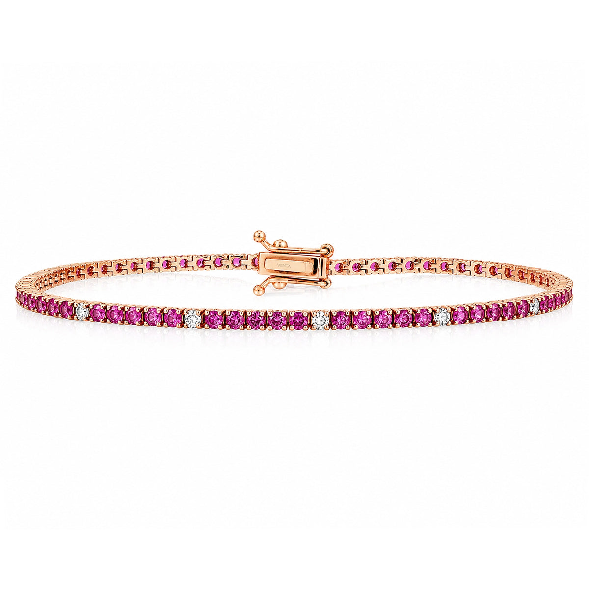 3.14 Carat Diamond and Sapphire Bracelet
