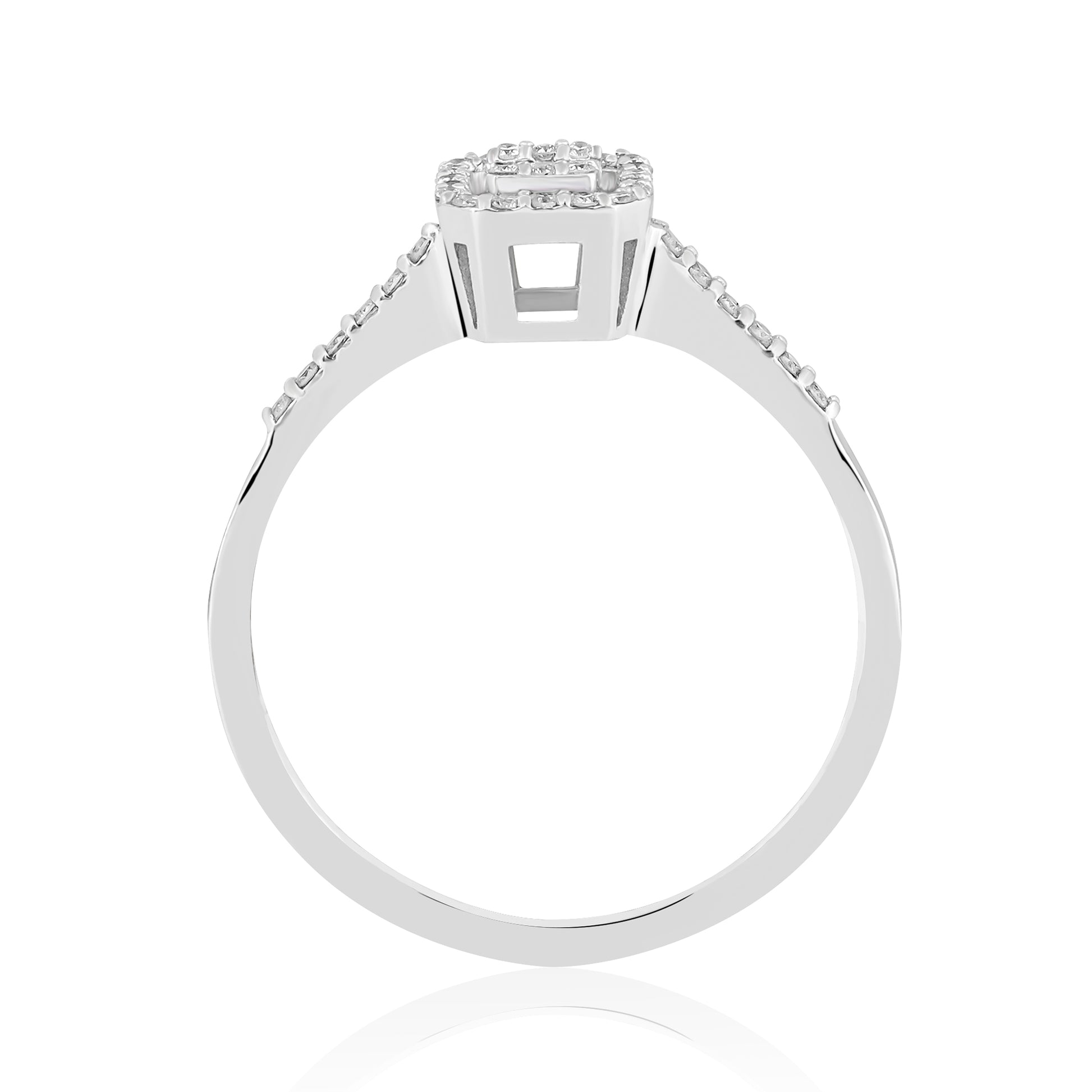 0,20 Karat Baget Pırlanta Yüzük "Efza"