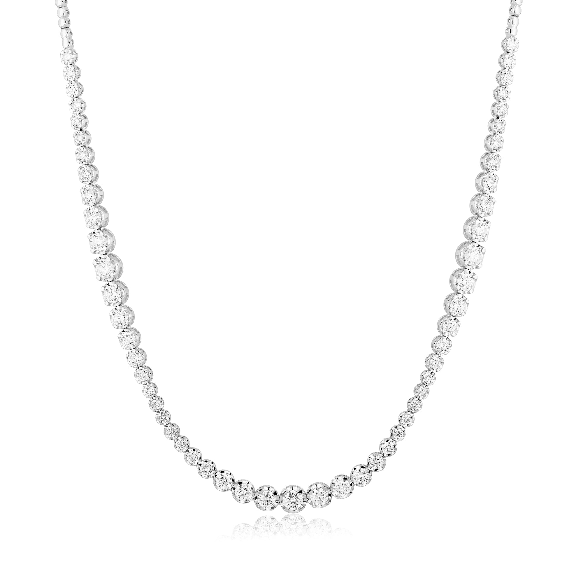 4,56 Karat Tasarım Su Yolu Pırlanta Gerdanlık, F Renk SI - Venta Jewelry