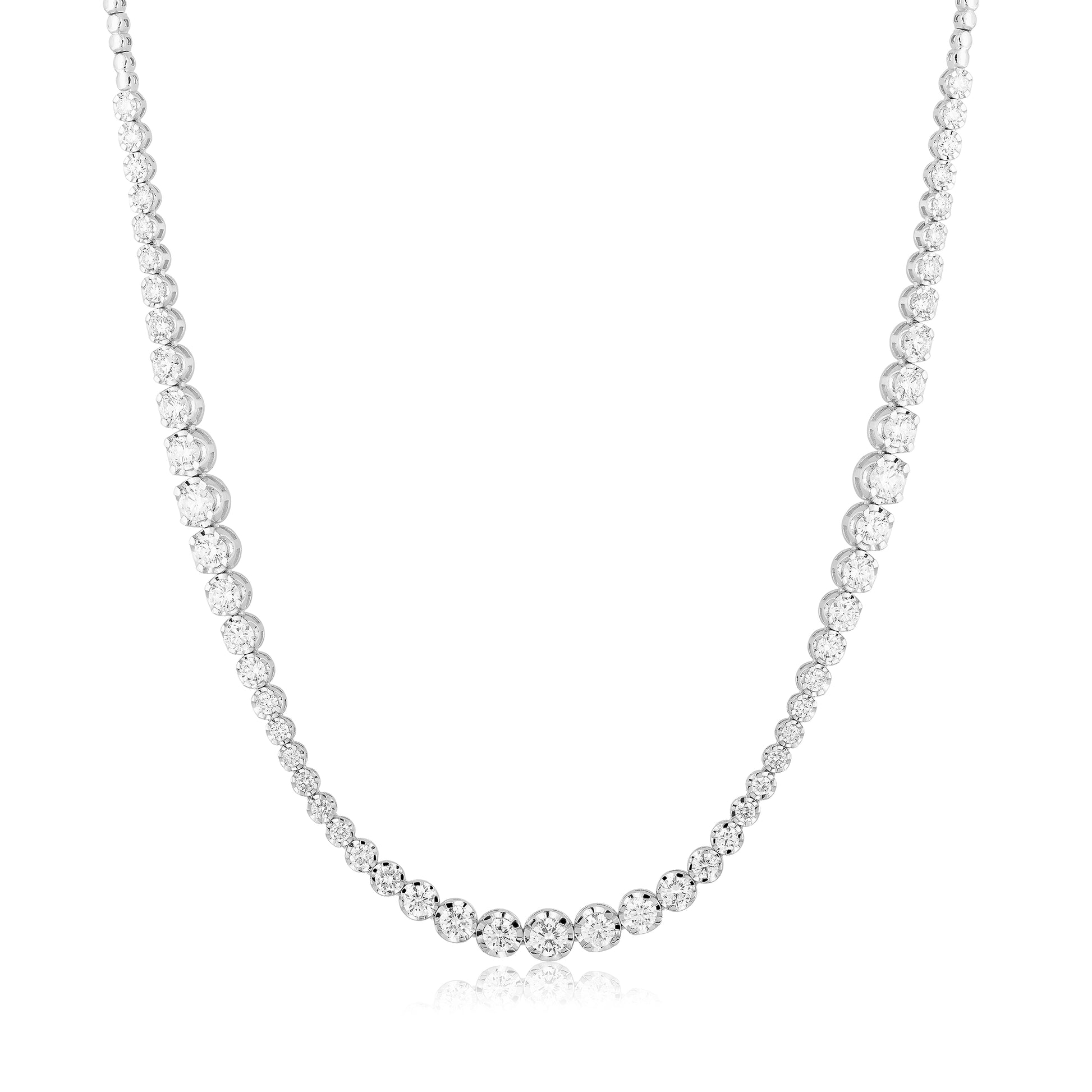 4,56 Karat Tasarım Su Yolu Pırlanta Gerdanlık, F Renk SI - Venta Jewelry

