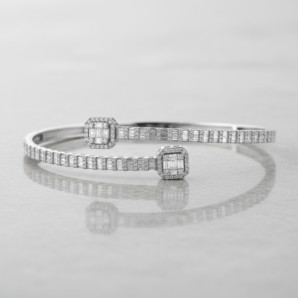 1,66 Karat Baget Pırlanta Bilezik