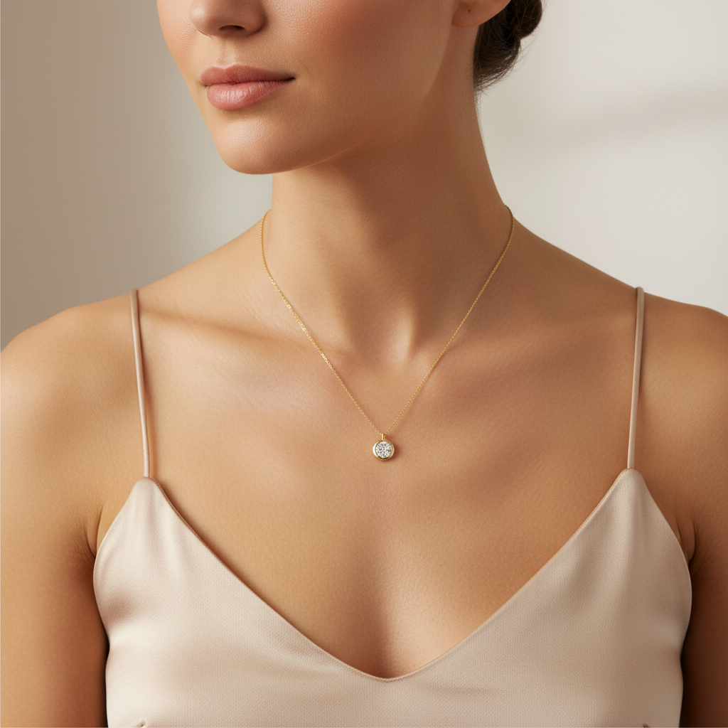 0,08 Karat Pırlanta Kolye