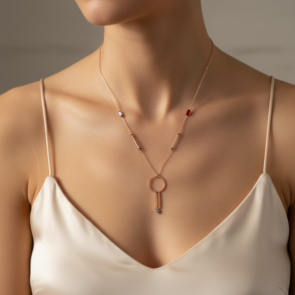 0,05 Karat Tasarım Pırlanta Kolye "Celestia"