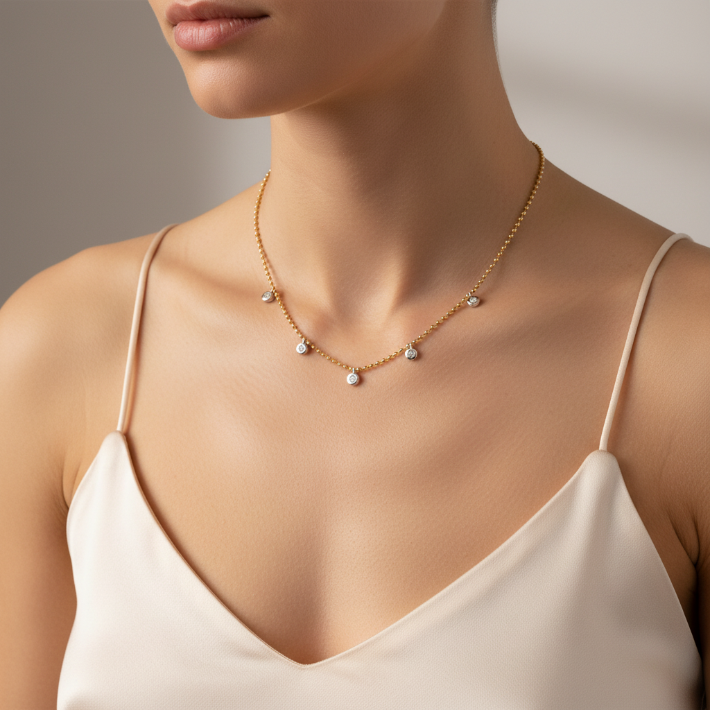 0,18 Karat Pırlanta Kolye