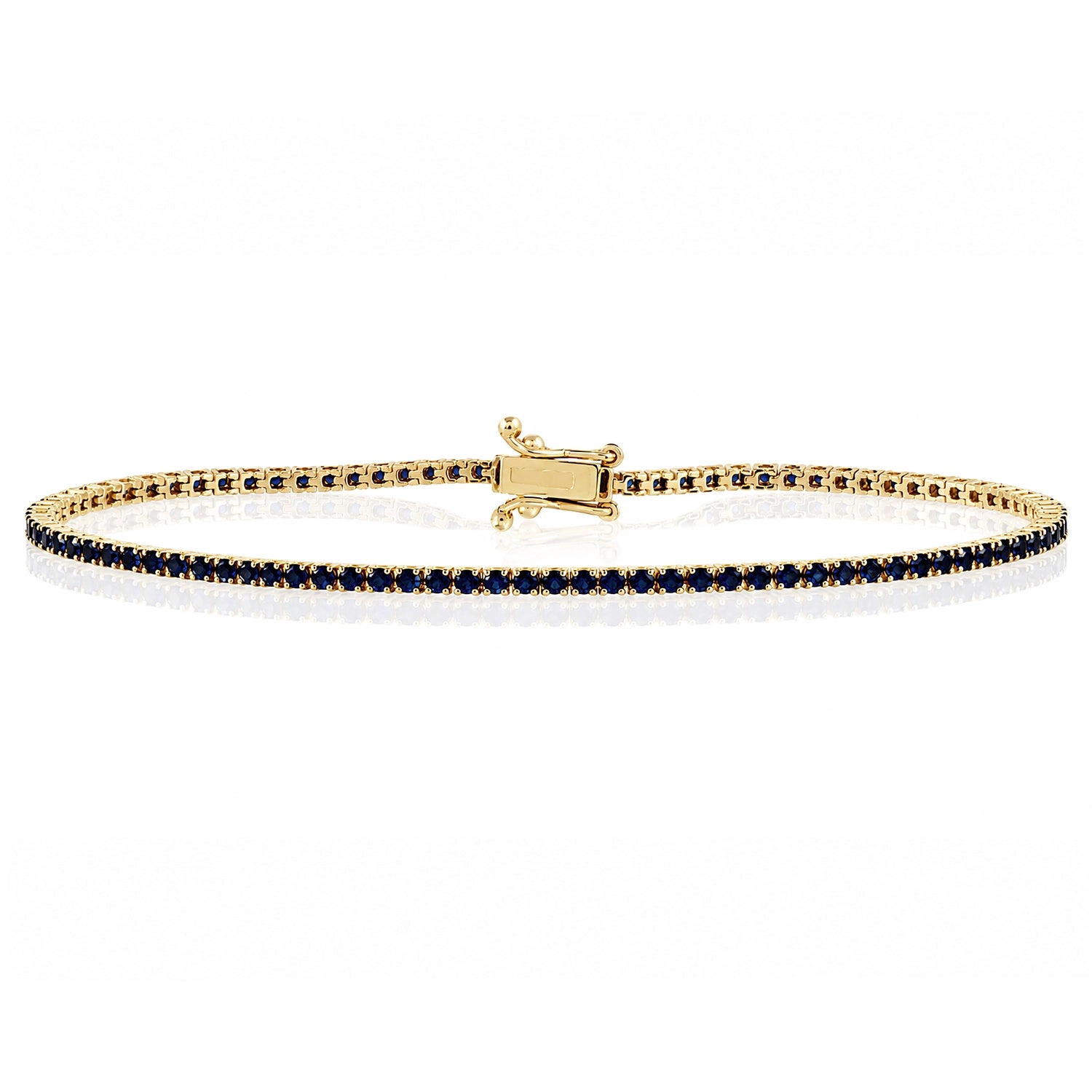 3.14 Carat Diamond and Sapphire Bracelet