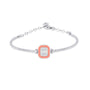 0,09 Karat Pembe Mineli Baget Pırlanta Bileklik "Mina" - Venta Jewelry