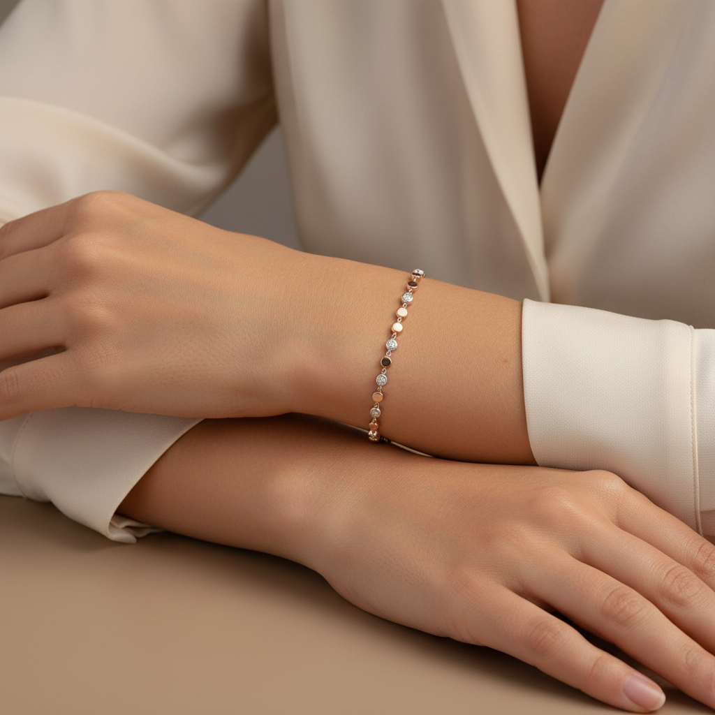 0,38 Karat Pırlanta Bileklik "Yuvarlak"