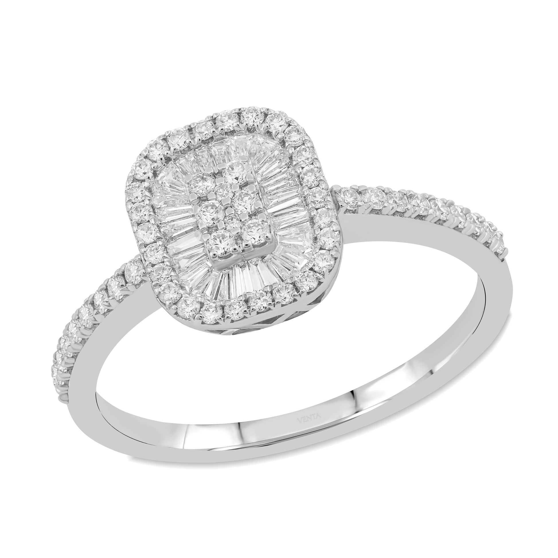 0,46 Karat Tasarım Baget Yüzük Pırlanta