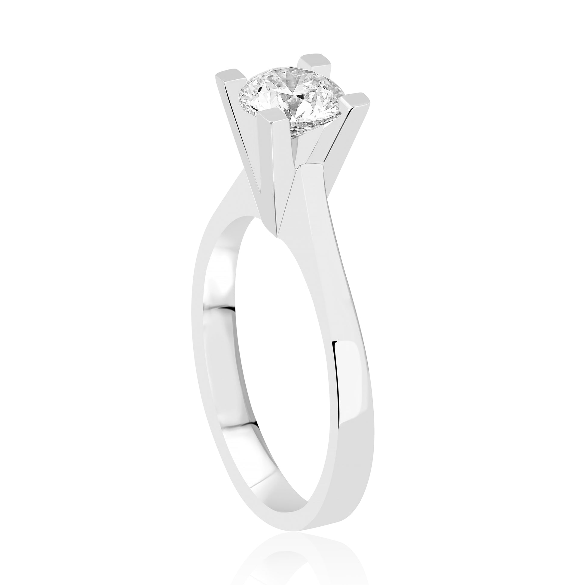 HRD Sertifikalı 1,00 Karat Tektaş Pırlanta Yüzük "Liya"