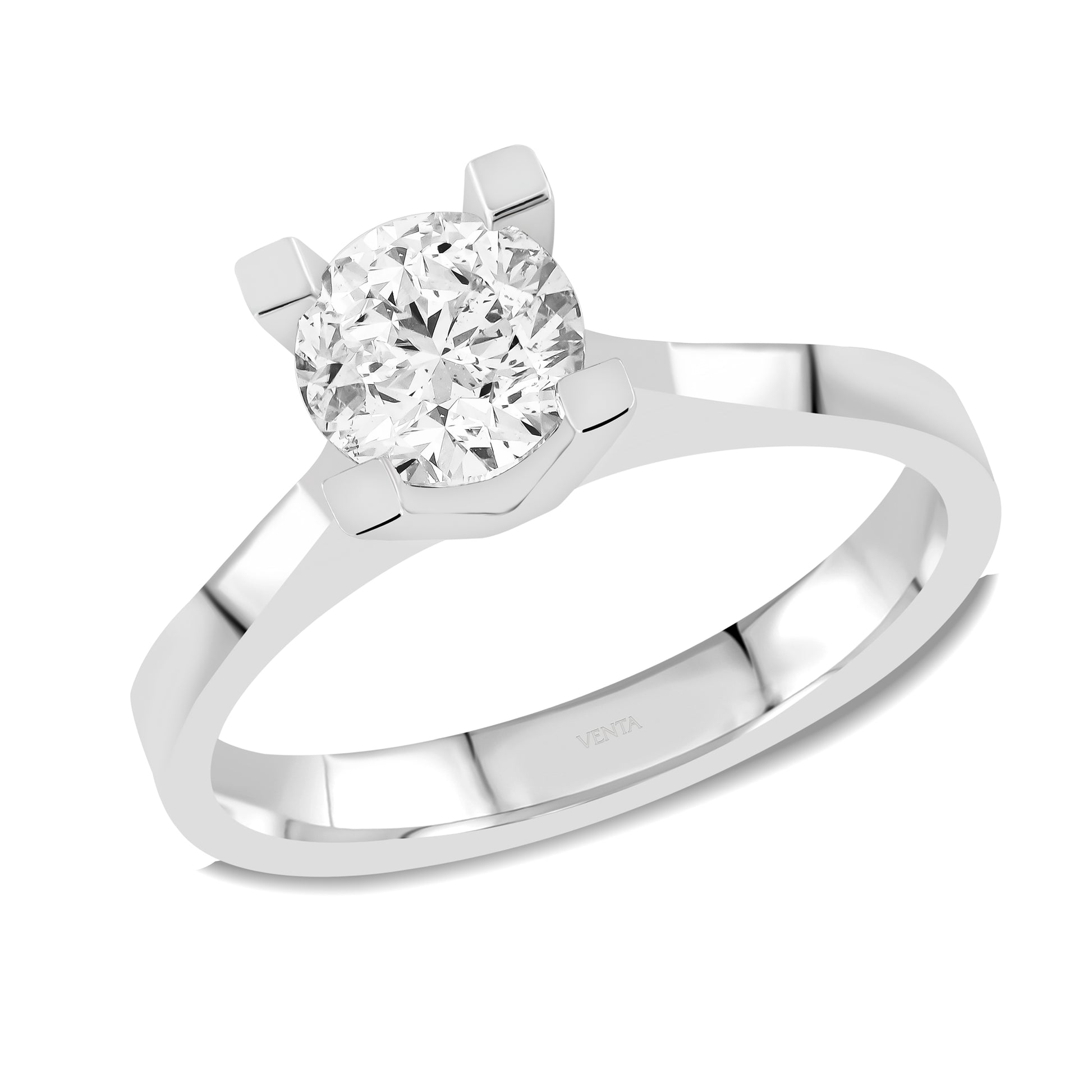 HRD Sertifikalı 1,00 Karat Tektaş Pırlanta Yüzük "Liya"