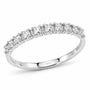 0.21 Carat F Color SI Clarity Half-Eternity Diamond Ring | Veca | Main View