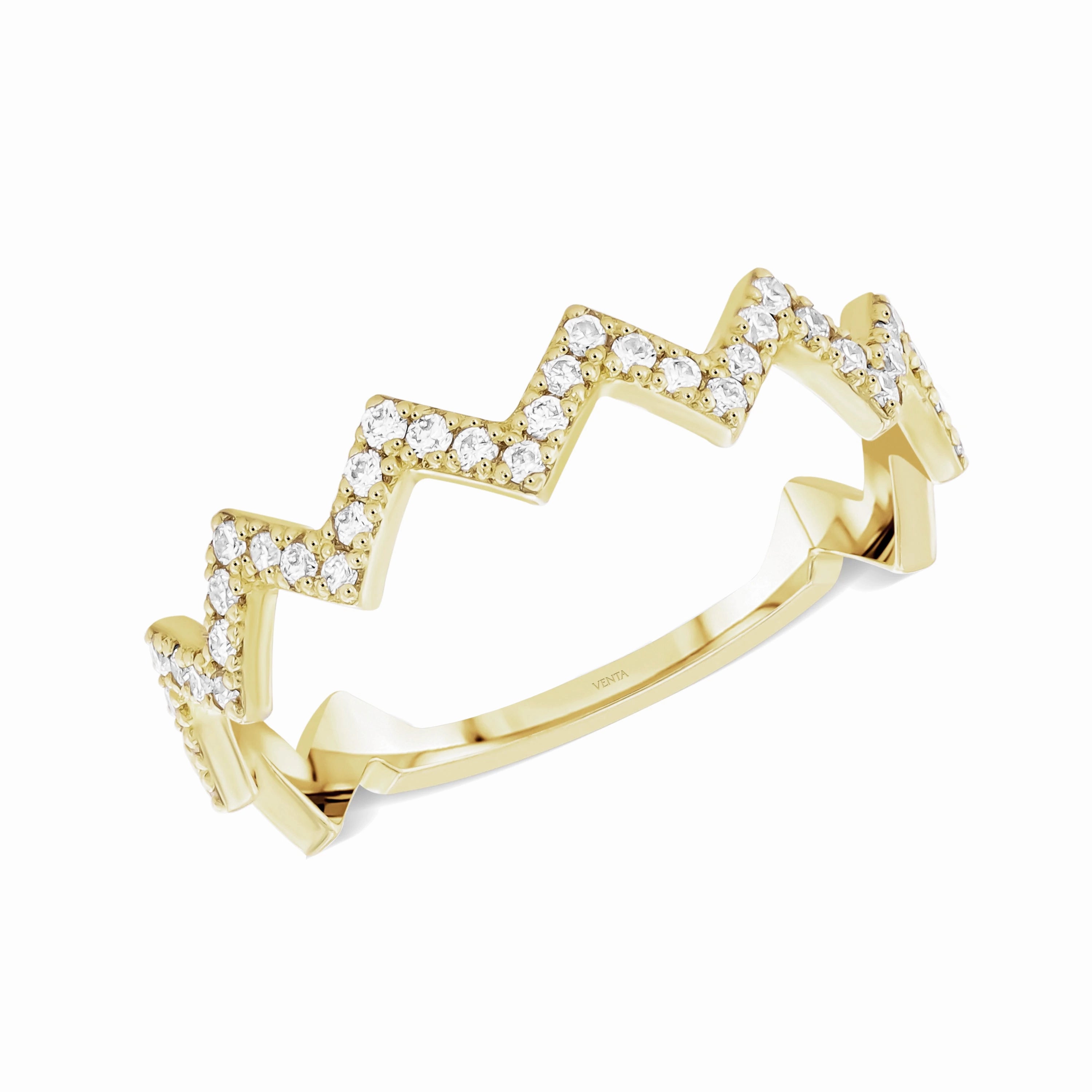 0,19 Karat Pırlanta Yüzük, F Renk SI - Venta Jewelry
