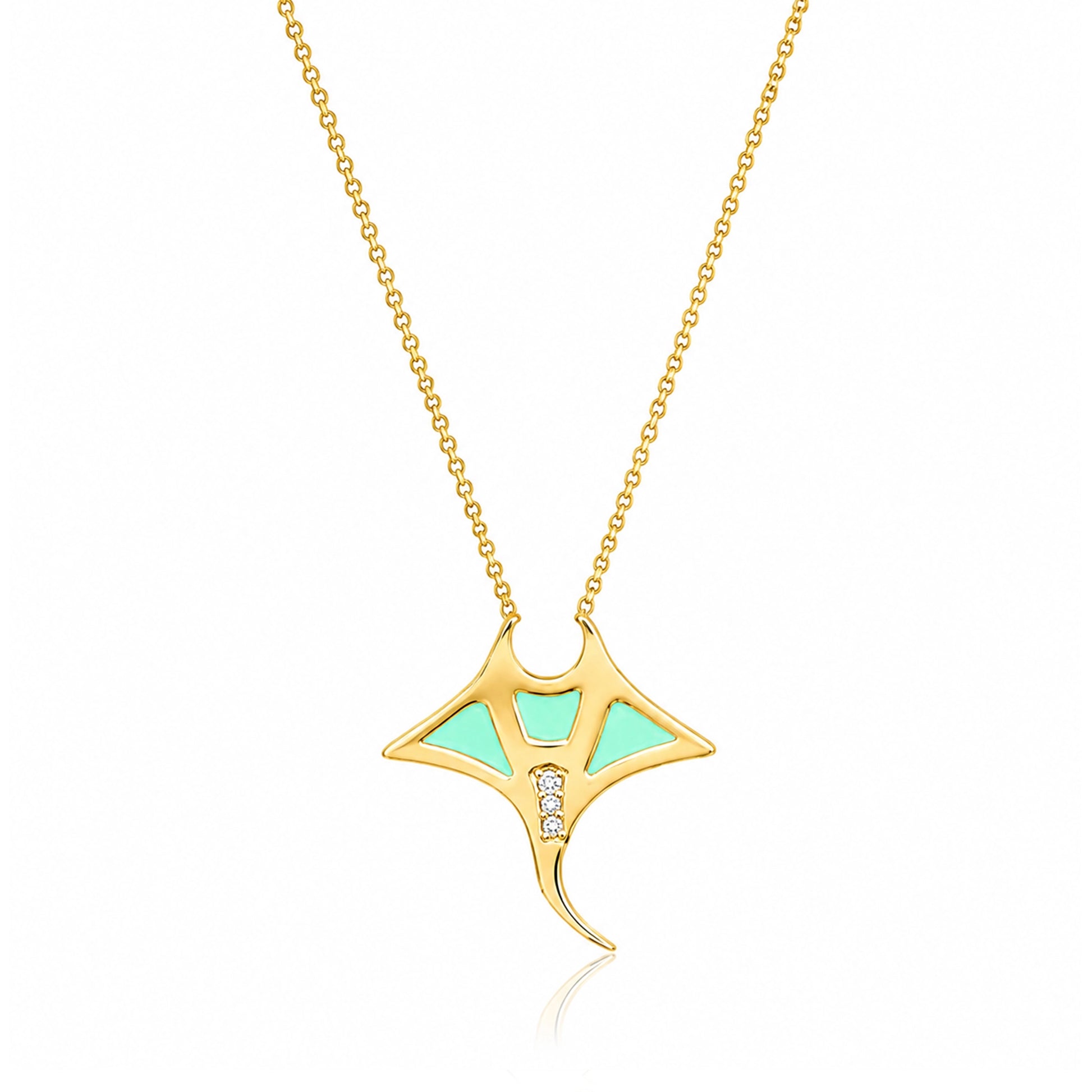 0.02 Carat Diamond Necklace "Stingray"

