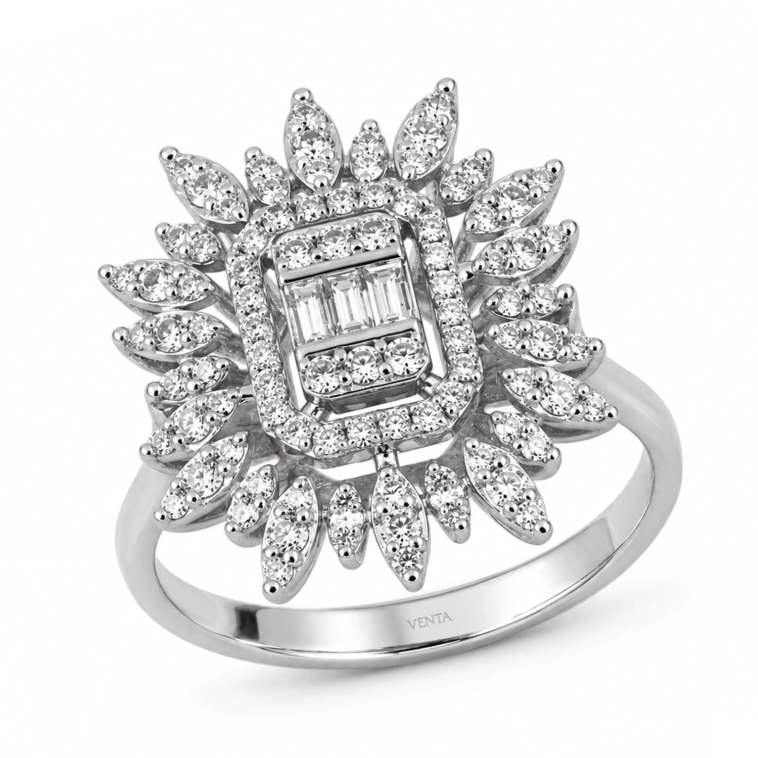0.30 Carat Half-Circle Diamond Ring "Veca"