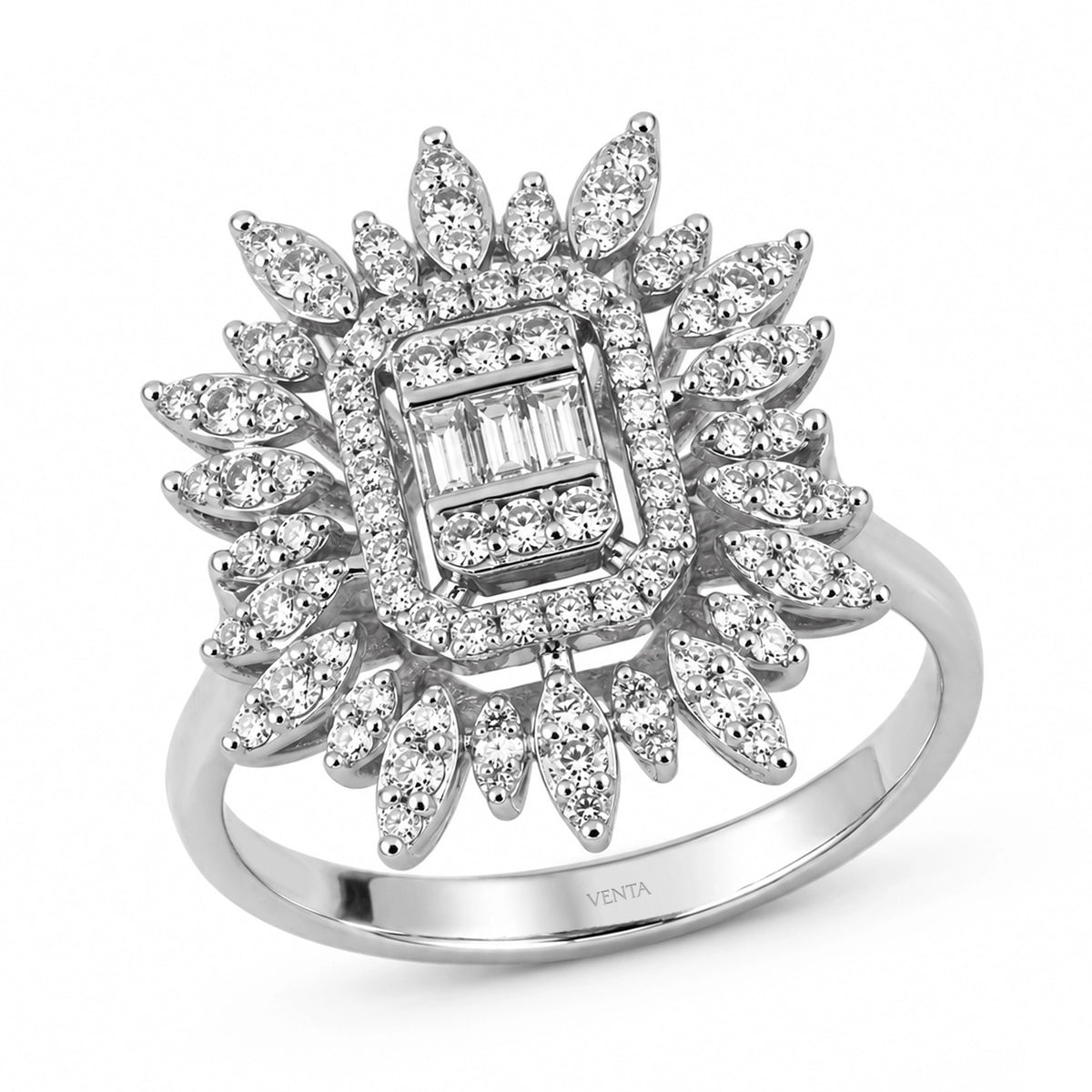 0.30 Carat Half-Circle Diamond Ring "Veca"
