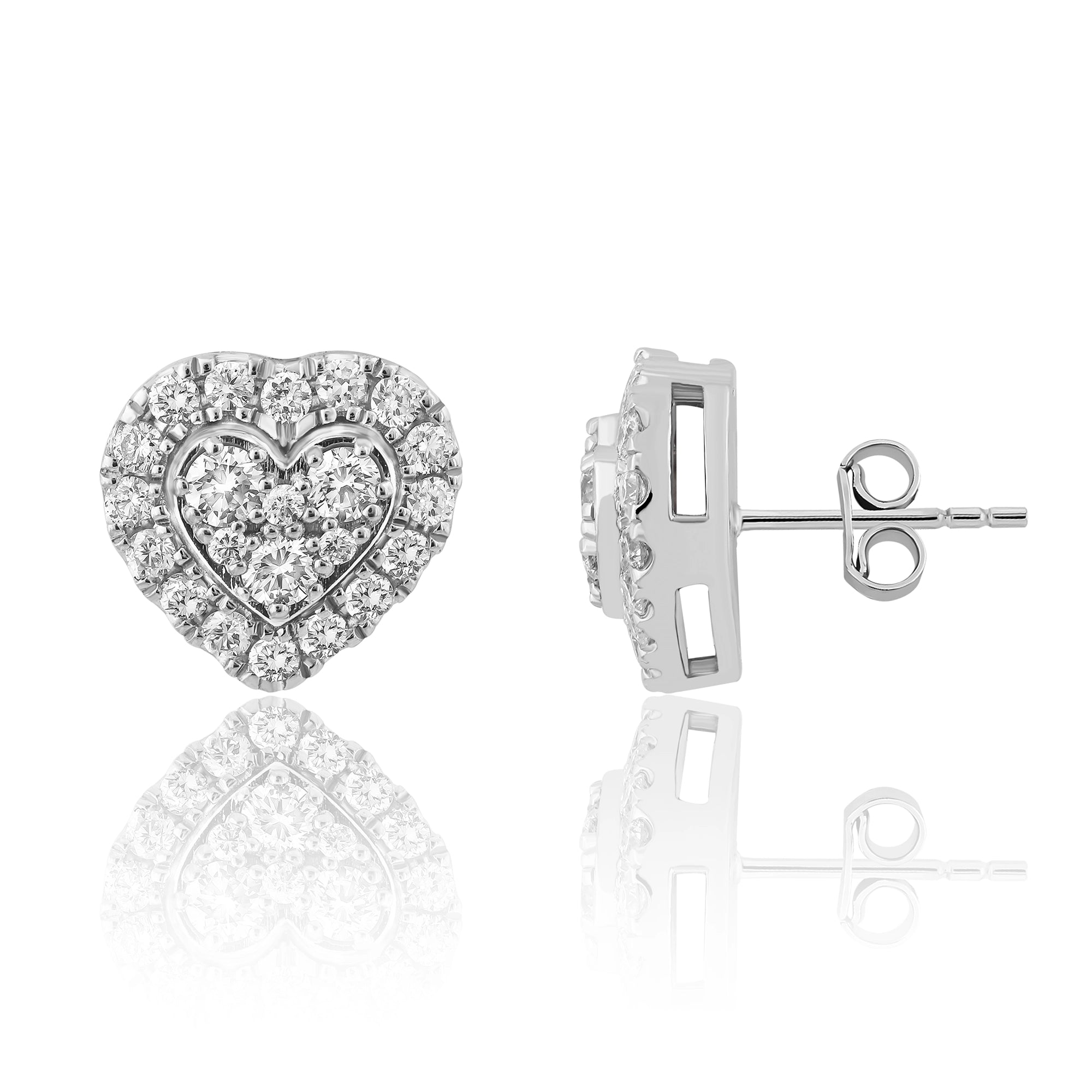 0,81 Karat Tasarım Pırlanta Küpe, F Renk SI - Venta Jewelry