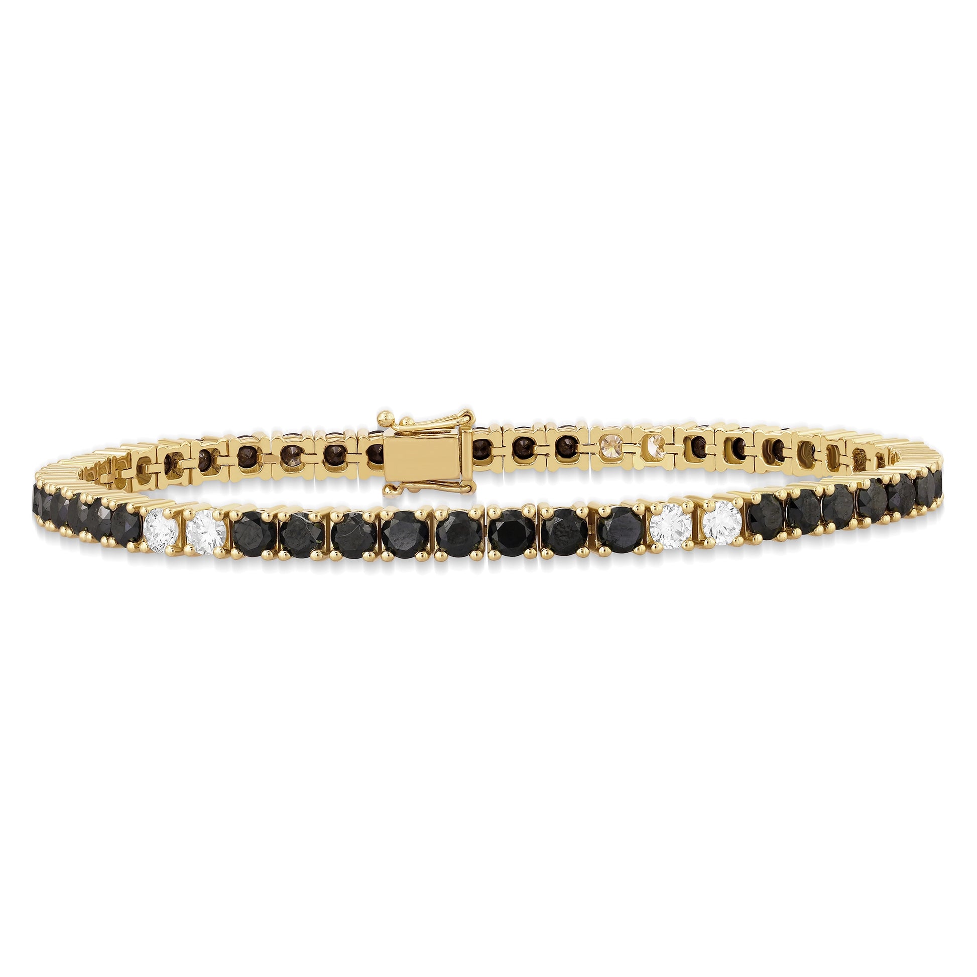 10,86 Karat Renkli Taşlı Suyulu Pırlanta Bileklik, F Renk SI - Venta Jewelry
