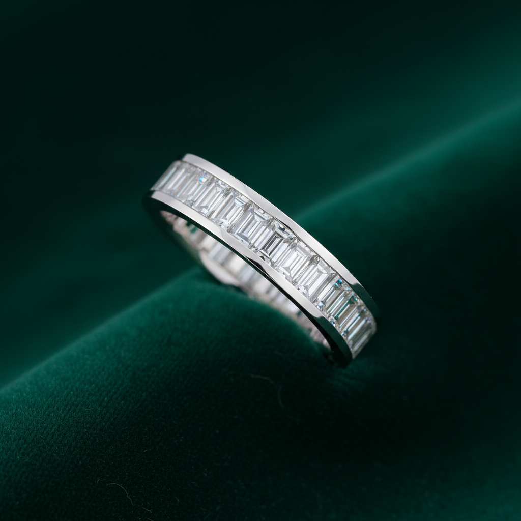 2,58 Karat Tasarım Baget Pırlanta Yüzük