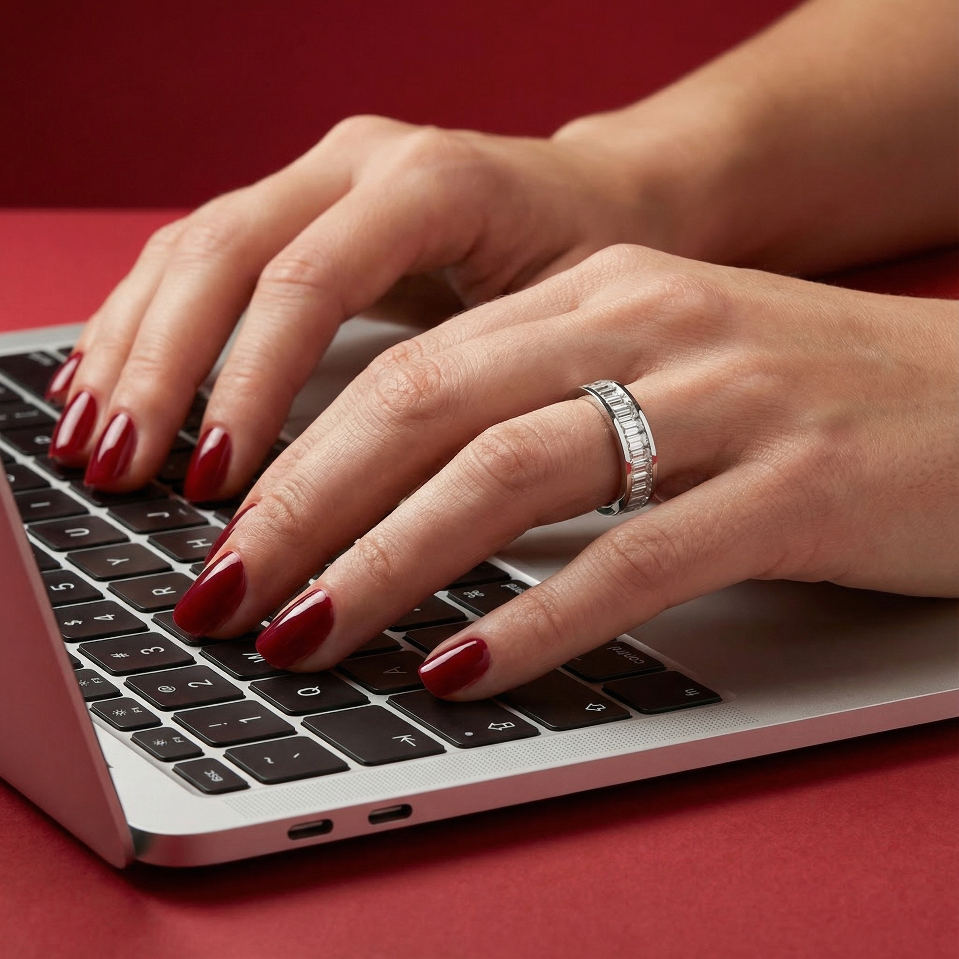 2,58 Karat Tasarım Baget Pırlanta Yüzük