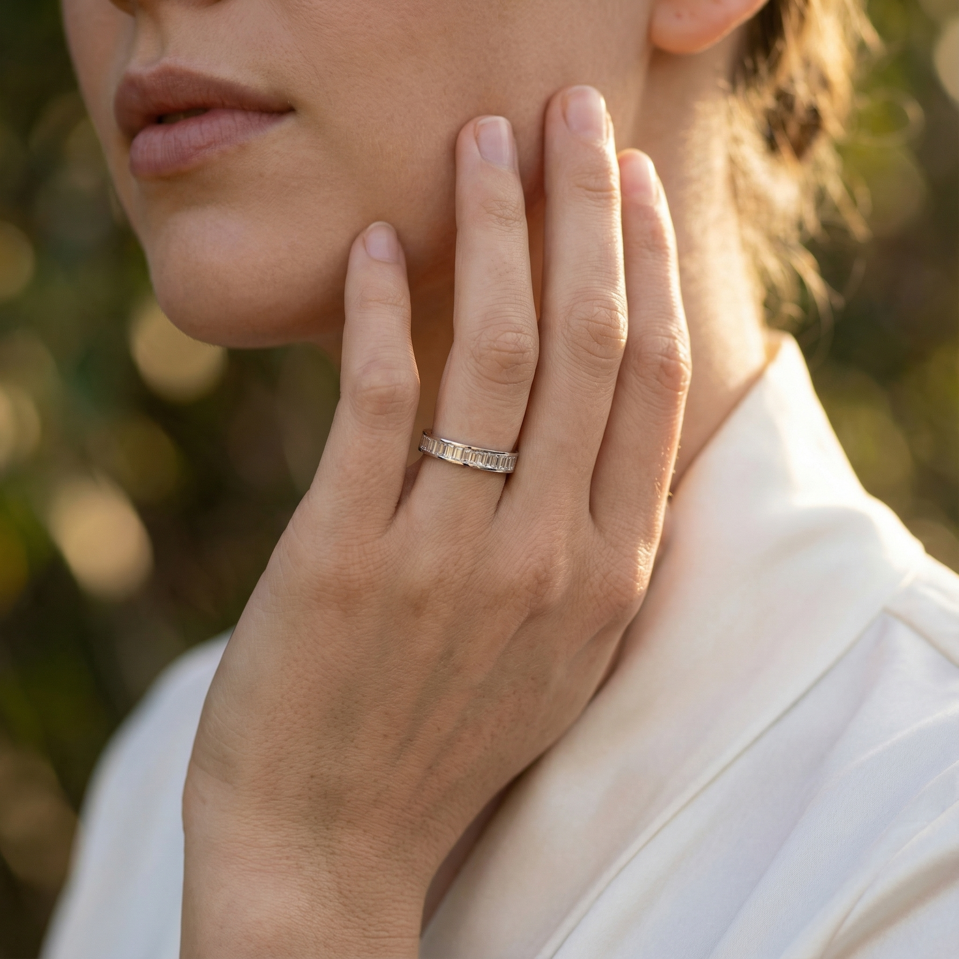 2,58 Karat Tasarım Baget Pırlanta Yüzük