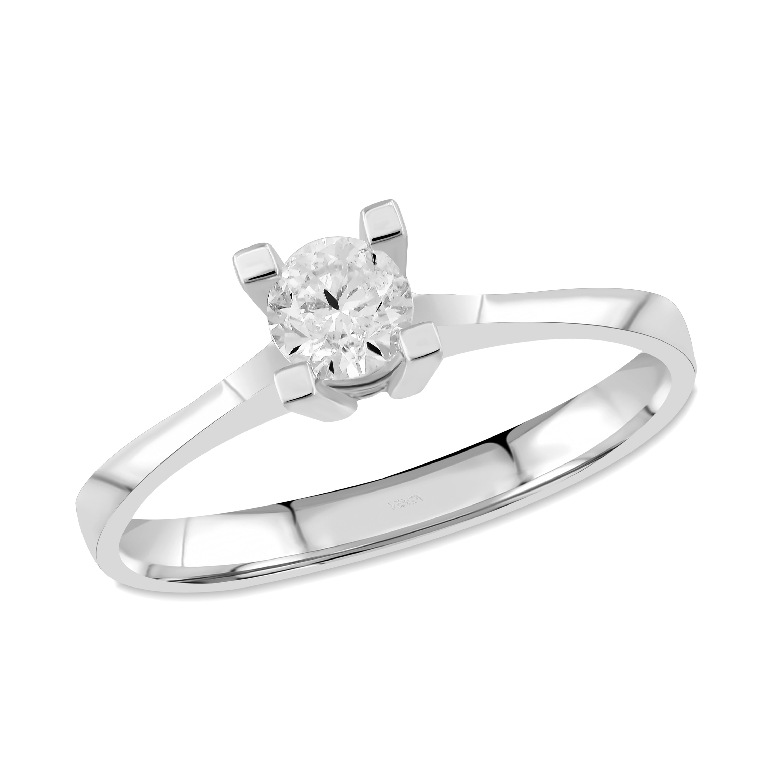 HRD Sertifikalı 0,30 Karat F Renk Tektaş Pırlanta Yüzük "Belur"